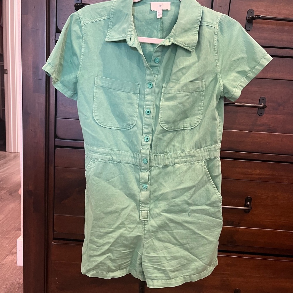 BP Nordstrom Green Utility Romper